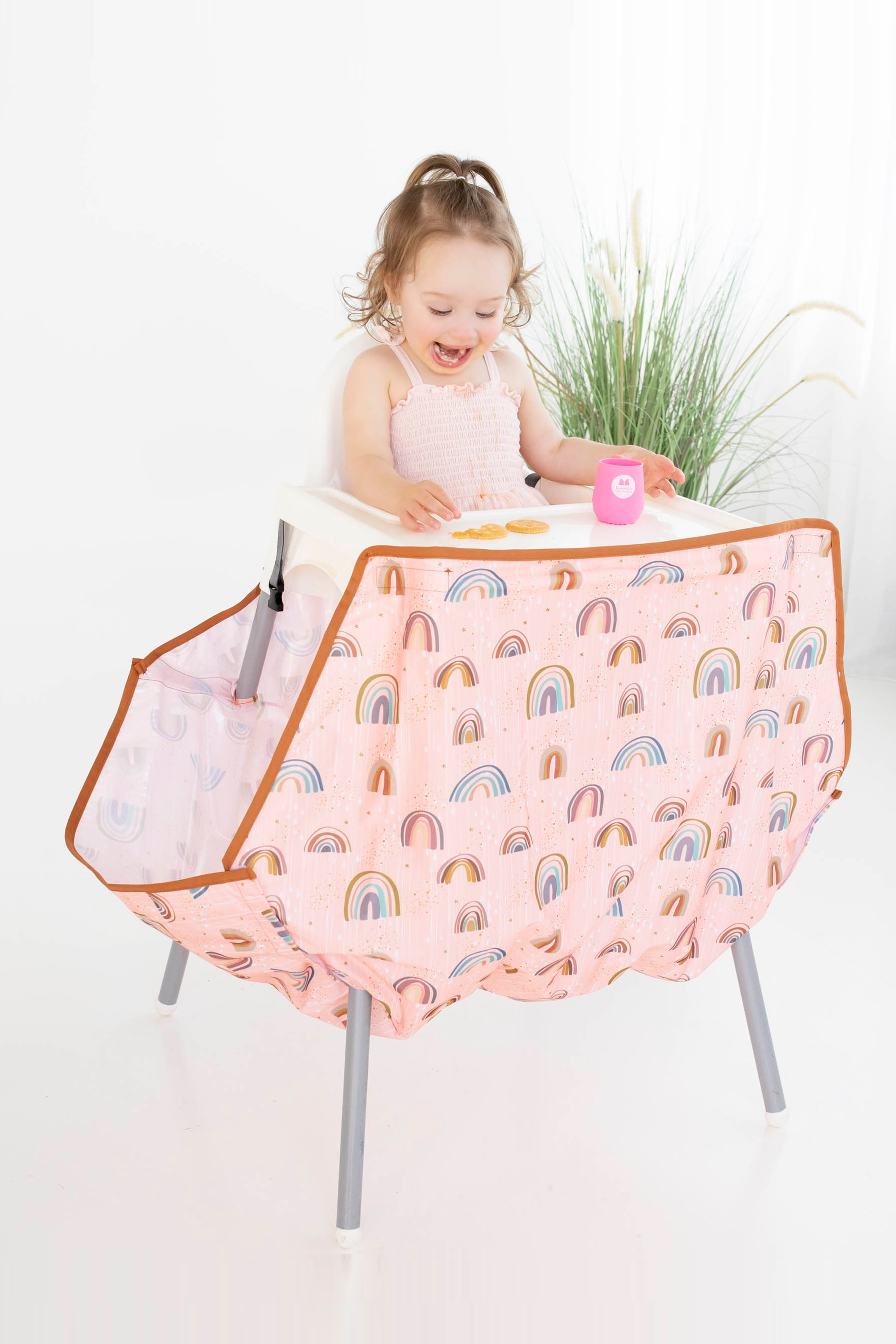 High Chair Food Catcher Rainbows - Main Image