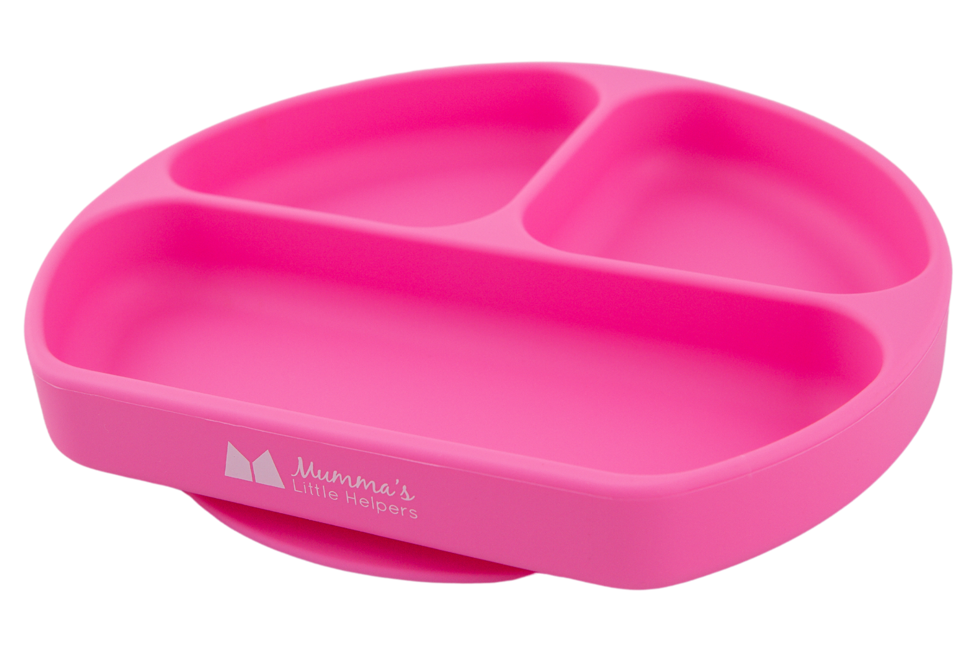 Baby & Toddler Silicone Suction Plate 3 Sections - Pink