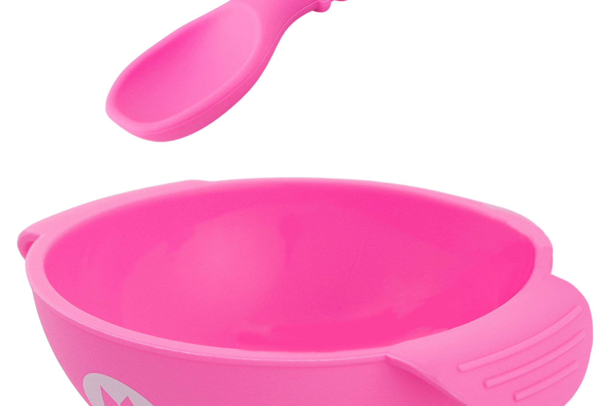Baby & Toddler Silicone Grip Bowl & Flexi Spoon Set - Pink